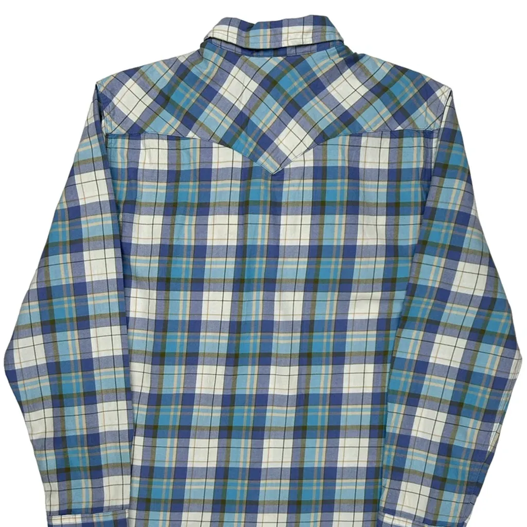 Levis Checked Shirt - Medium Blue Cotton - Image 6