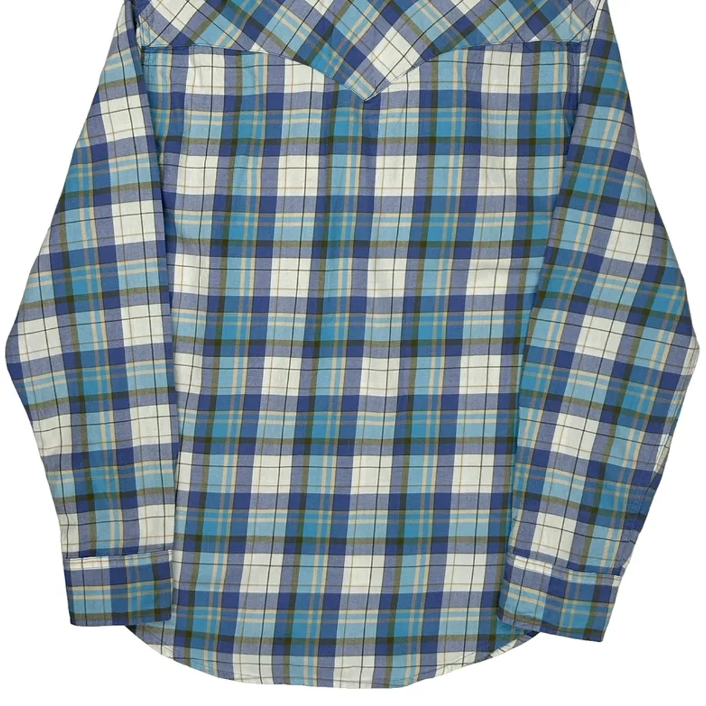 Levis Checked Shirt - Medium Blue Cotton - Image 7