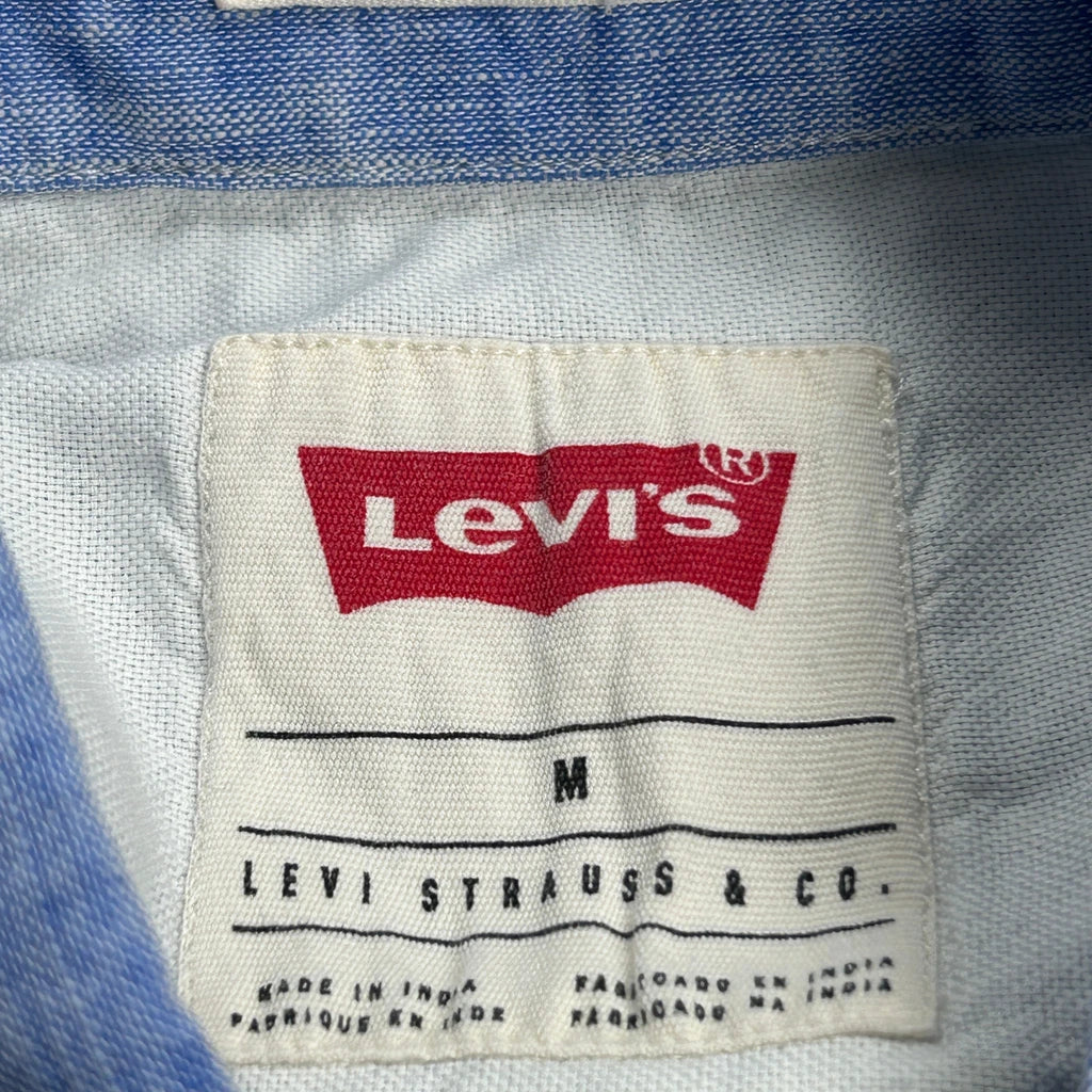 Levis Slim Fit Shirt - Medium Blue Cotton - Image 3