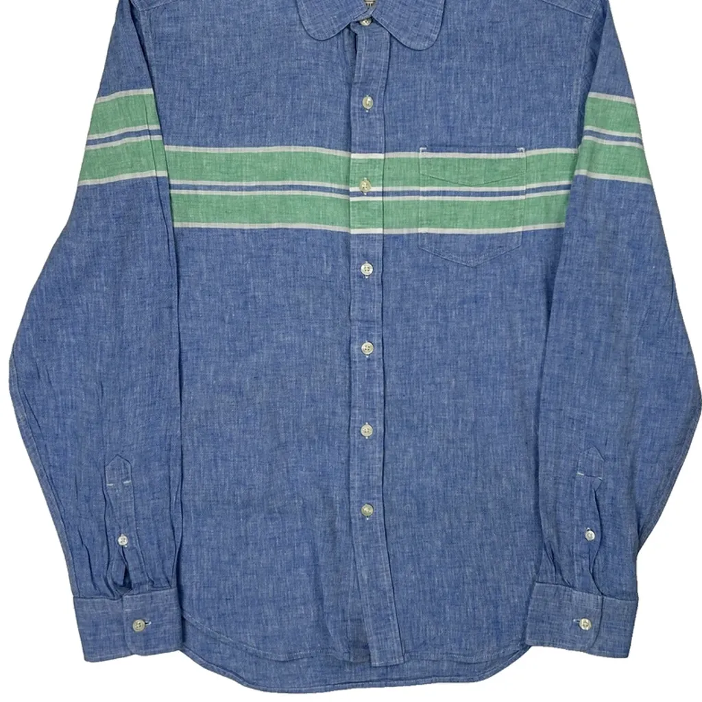 Levis Slim Fit Shirt - Medium Blue Cotton - Image 4