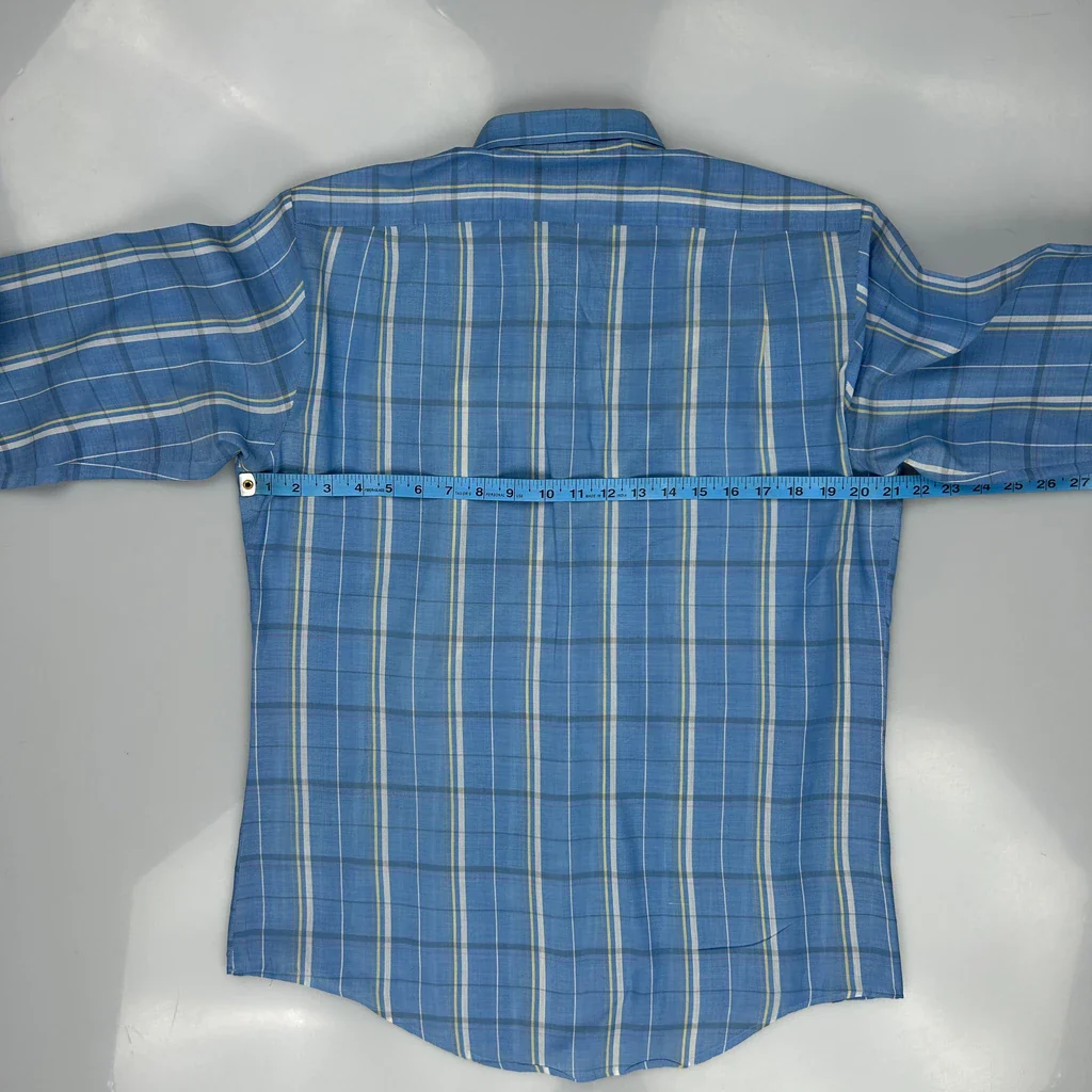 Levis Checked Shirt - Medium Blue Cotton - Image 3
