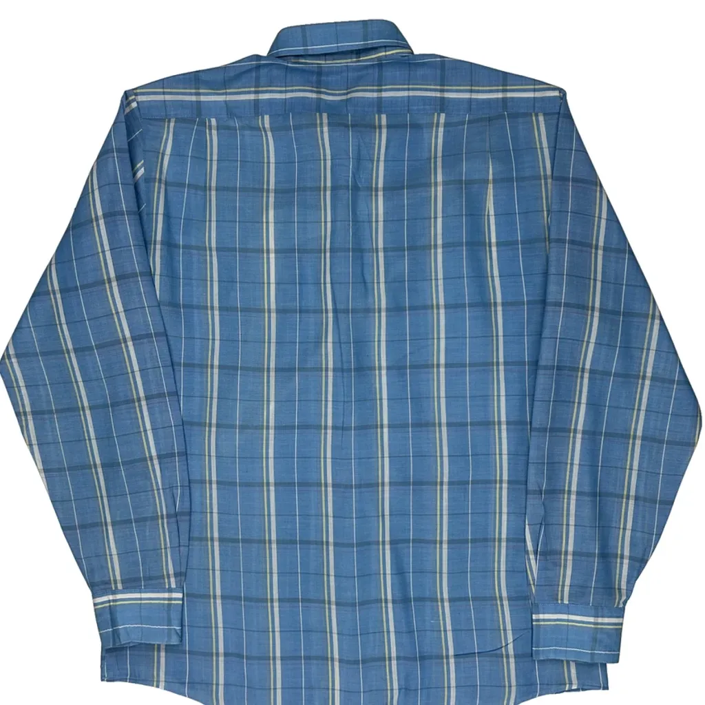 Levis Checked Shirt - Medium Blue Cotton - Image 6