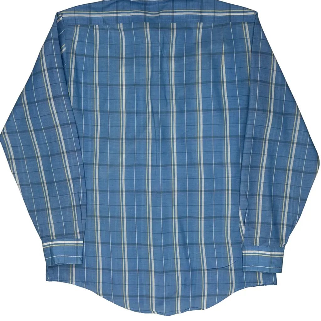Levis Checked Shirt - Medium Blue Cotton - Image 7