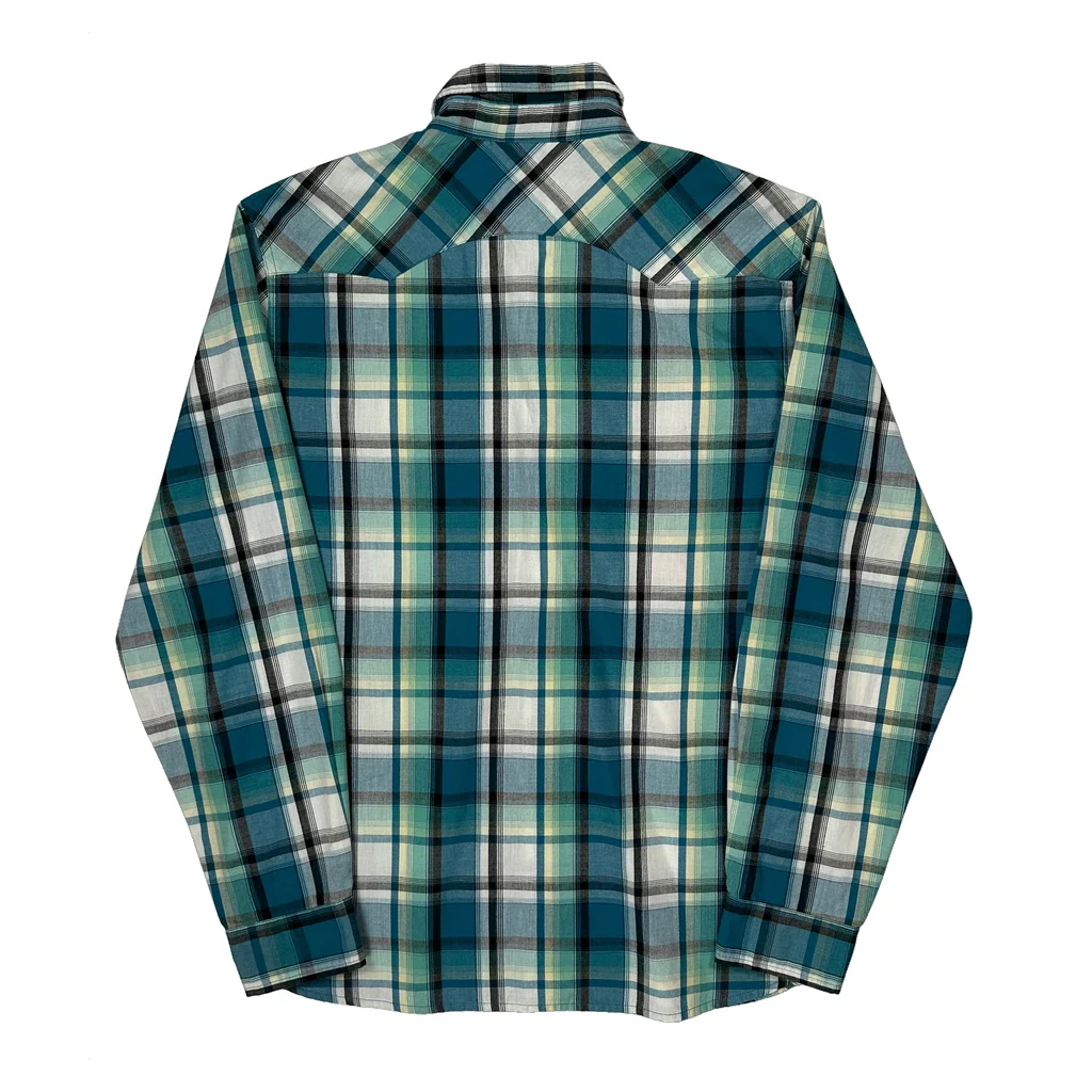 Levis Checked Shirt - Medium Blue Cotton - Image 2