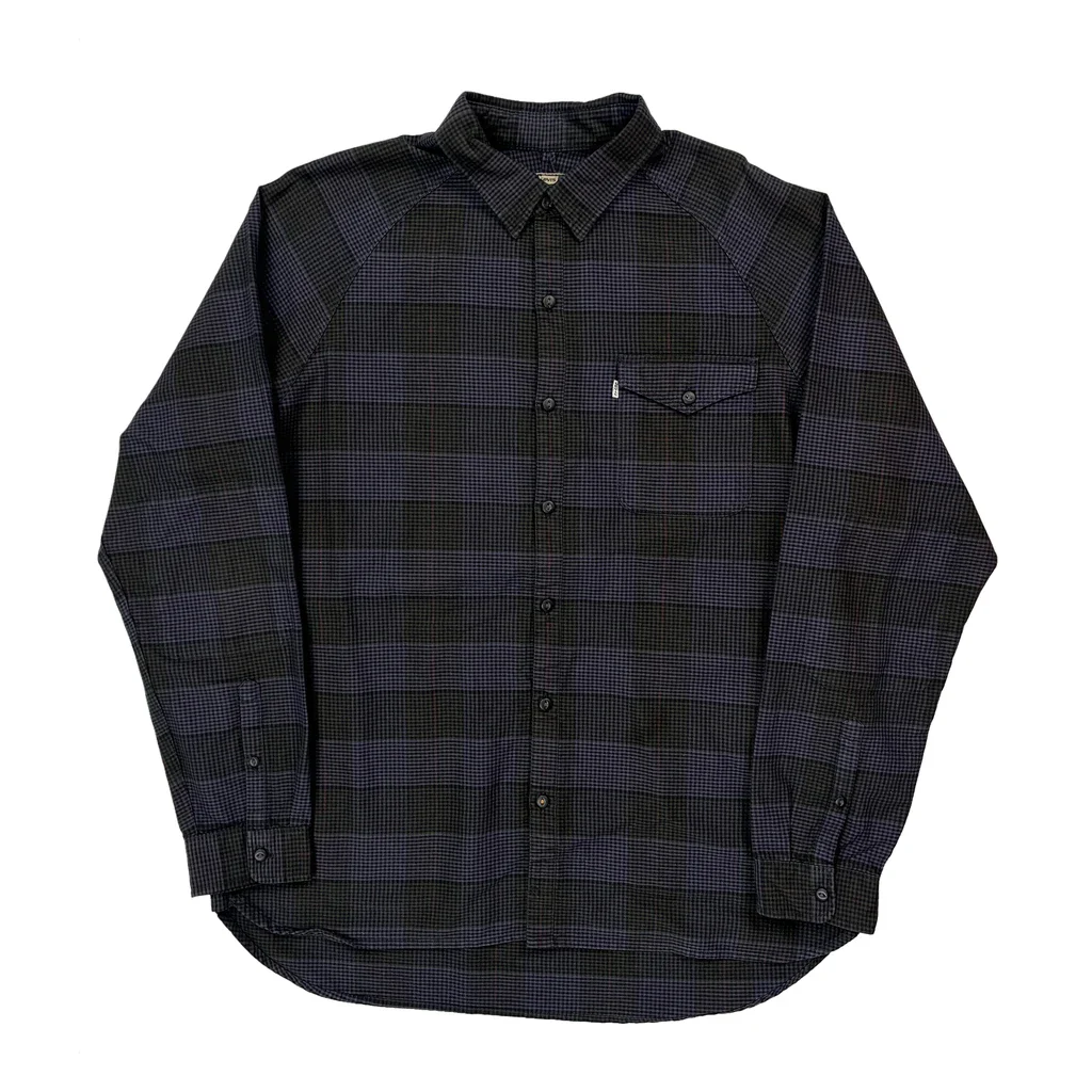 Levis Checked Shirt - XL Blue Cotton