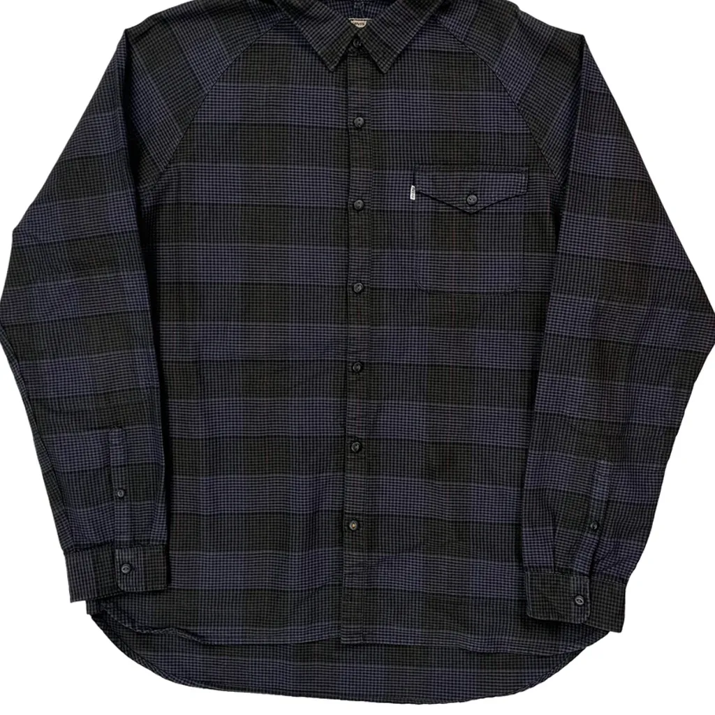 Levis Checked Shirt - XL Blue Cotton - Image 5