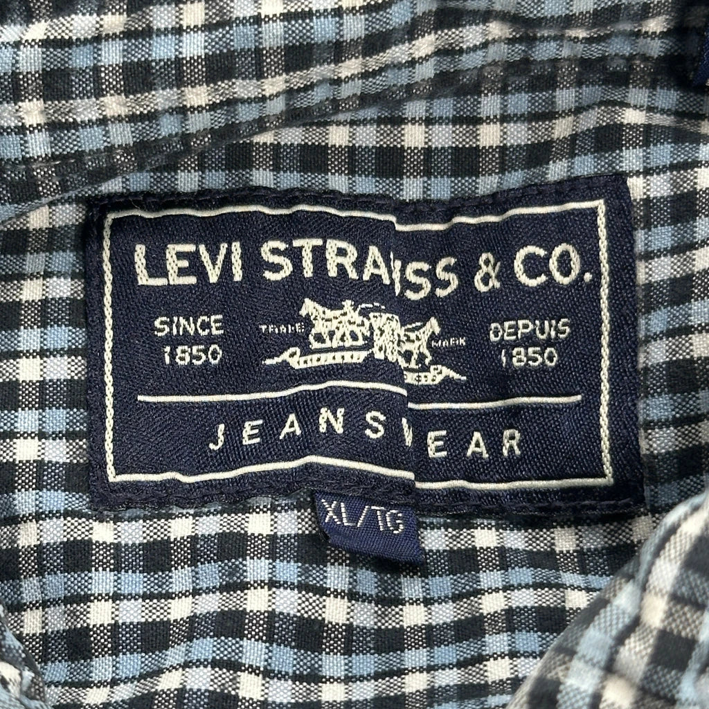 Levis Checked Shirt - XL Blue Cotton - Image 3