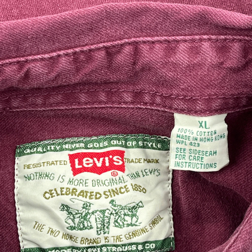 Levis Shirt - XL Burgundy Cotton - Image 3