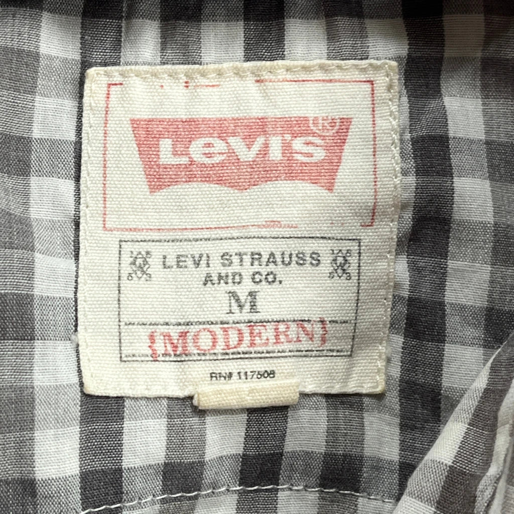 Levis Checked Shirt - Medium Grey Cotton - Image 3