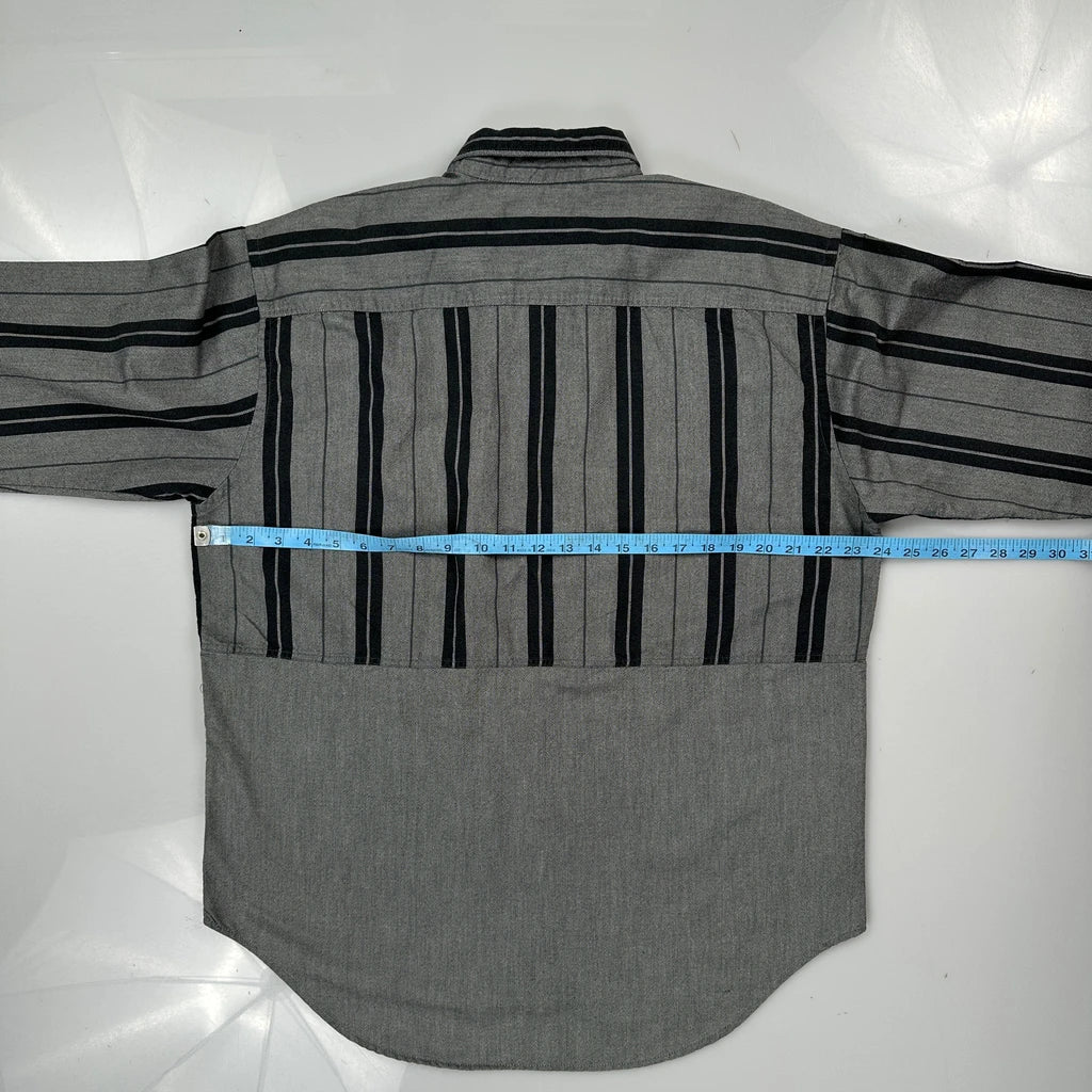 Levis Striped Shirt - XL Grey Cotton - Image 3