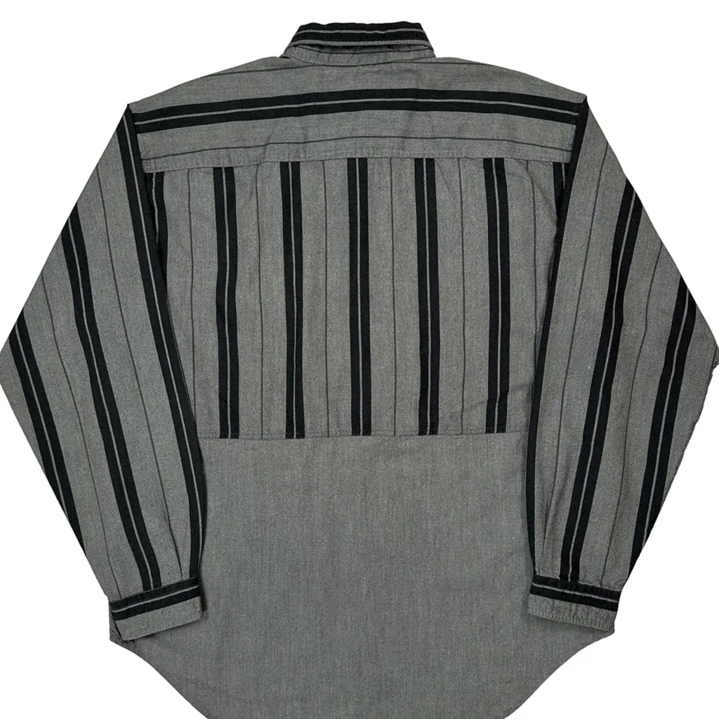 Levis Striped Shirt - XL Grey Cotton - Image 7