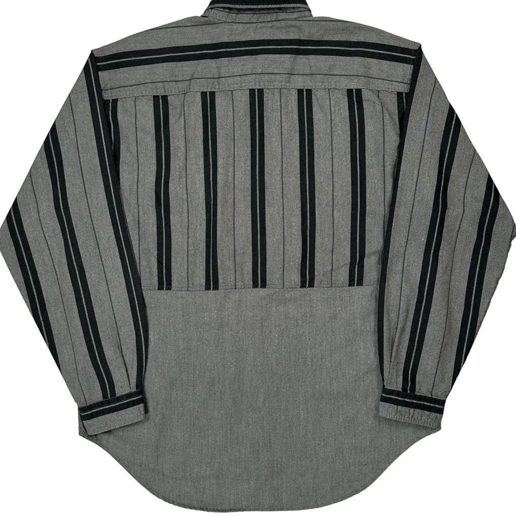 Levis Striped Shirt - XL Grey Cotton - Image 8
