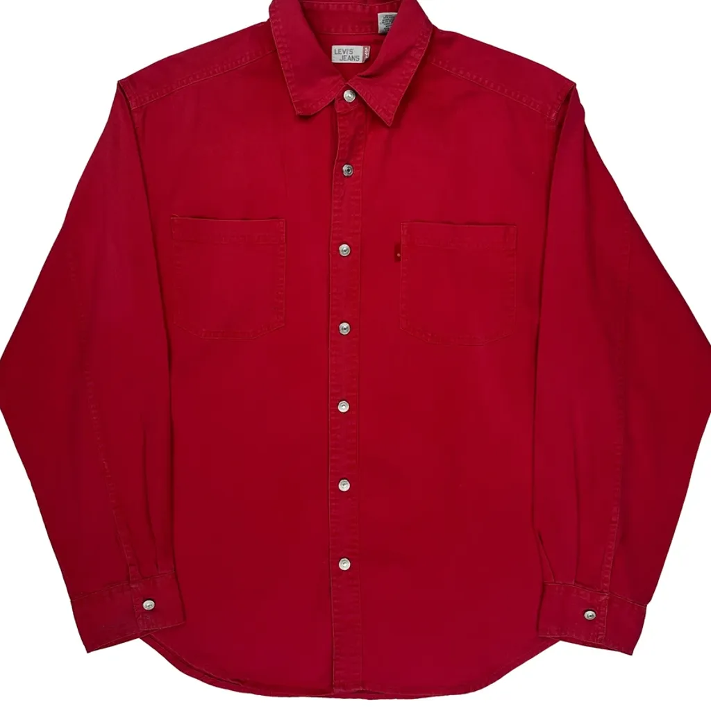 Levis Shirt - Large Red Cotton - Image 5