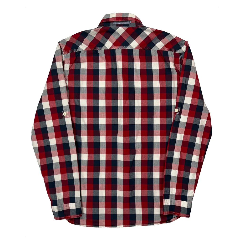 Levis Checked Shirt - Medium Red Cotton - Image 2