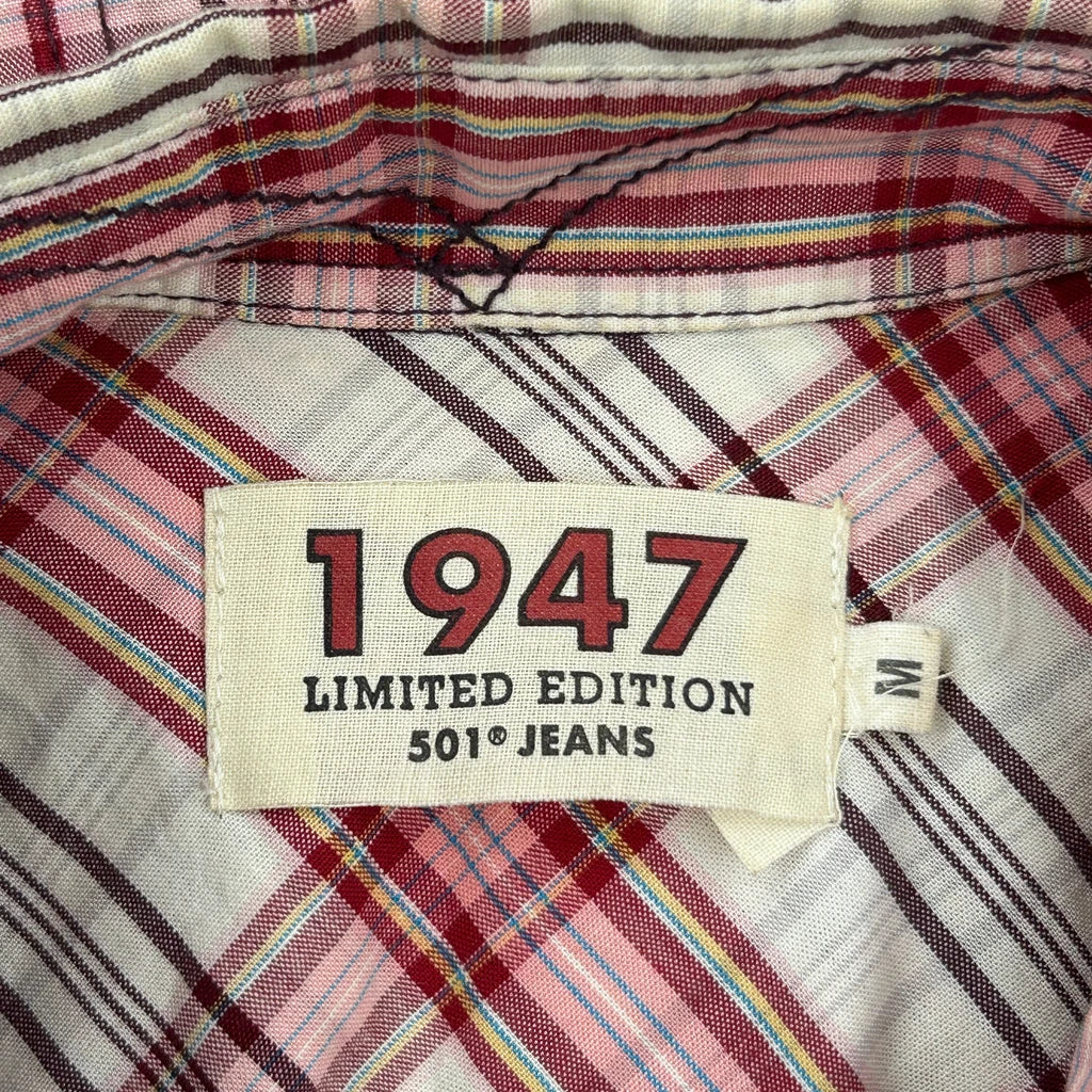 Levis Checked Shirt - Medium Red Cotton - Image 3