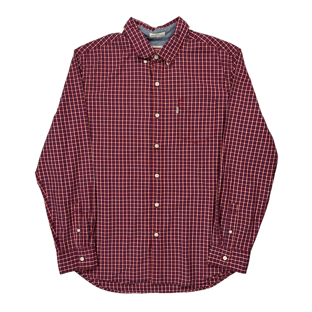 Levis Checked Shirt - XL Red Cotton