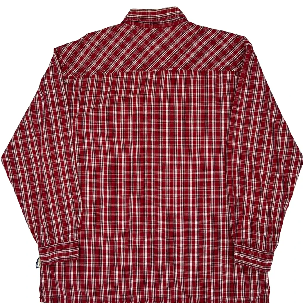 Levis Checked Shirt - XL Red Cotton - Image 6