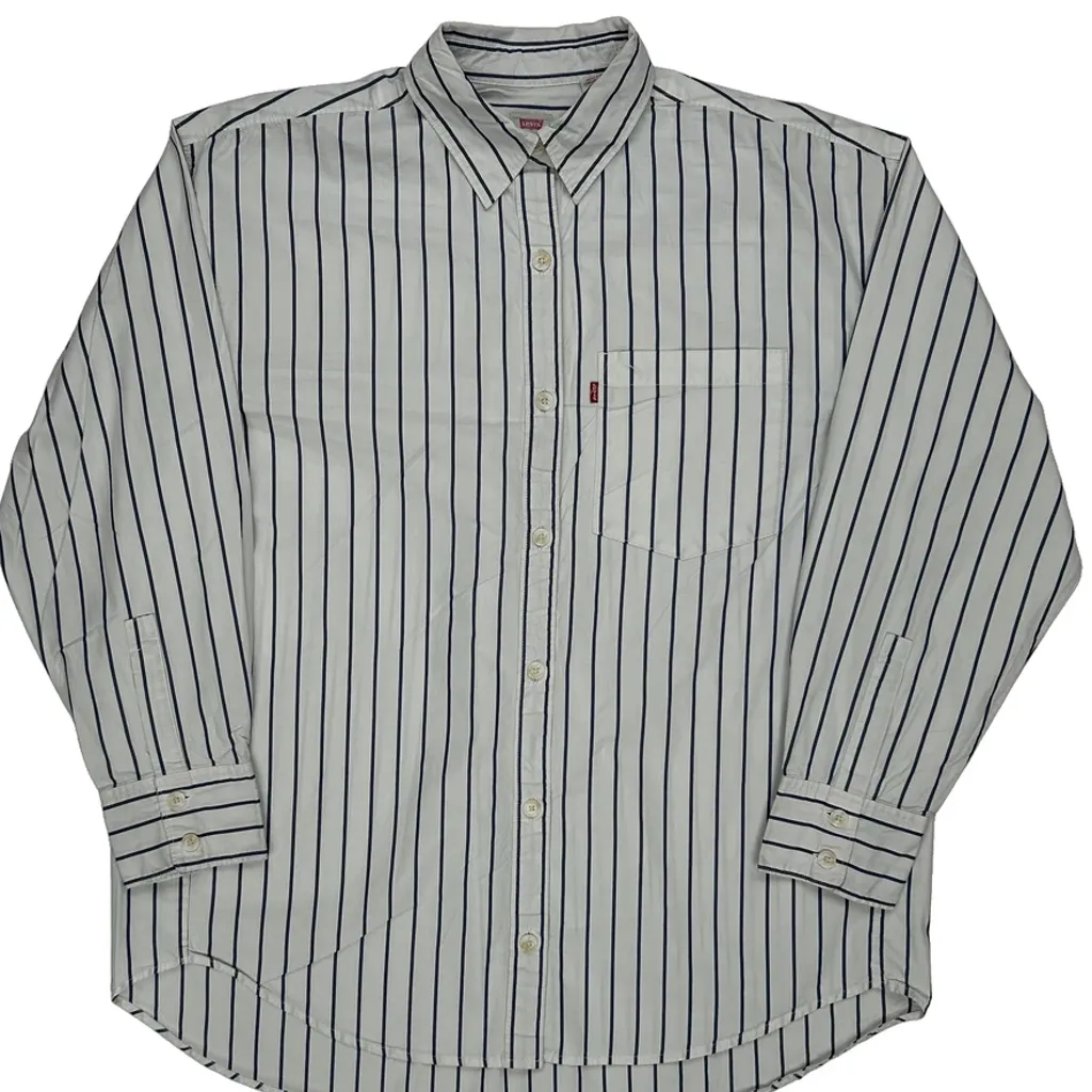 Levis Striped Shirt - Small White Cotton - Image 4