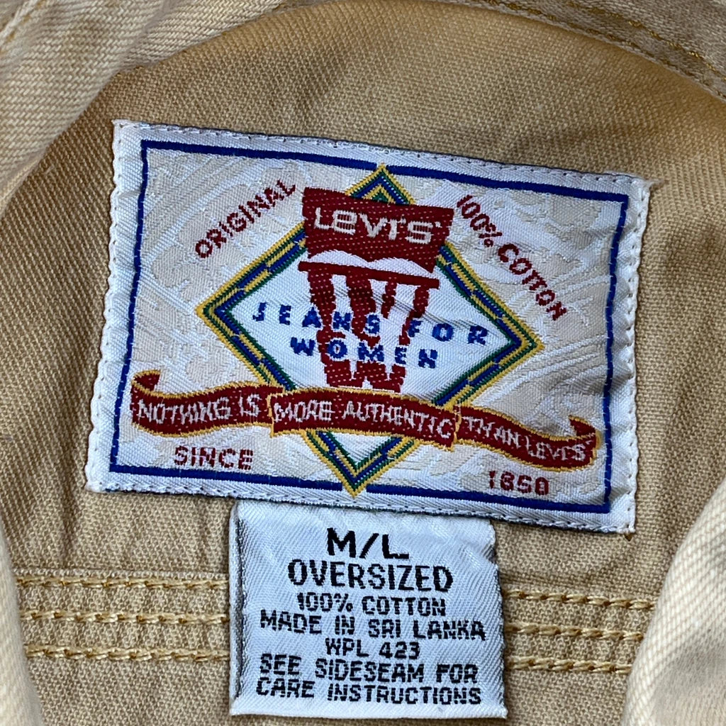 Levis Oversized Shirt - Medium Beige Cotton - Image 3