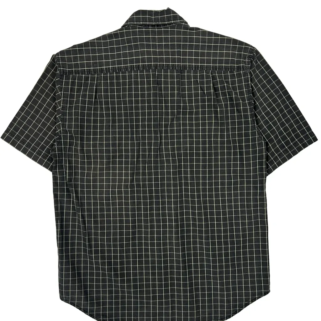 Levis Checked Short Sleeve Shirt - Medium Black Cotton - Image 7