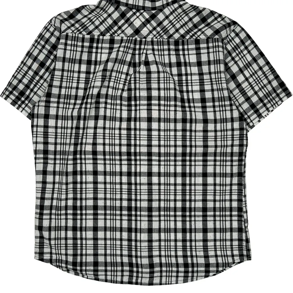Levis Checked Short Sleeve Shirt - XL Black & White Cotton - Image 6