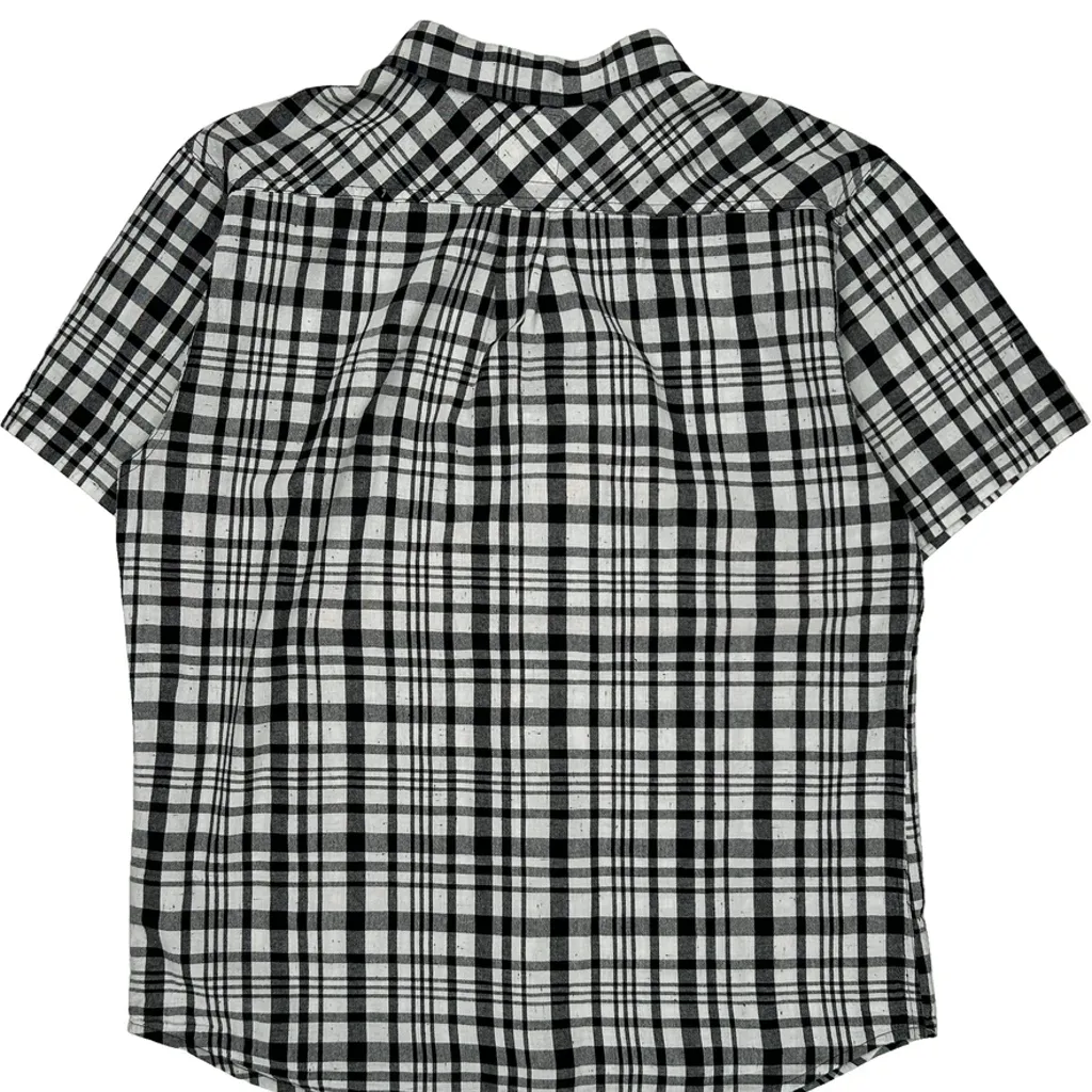 Levis Checked Short Sleeve Shirt - XL Black & White Cotton - Image 7
