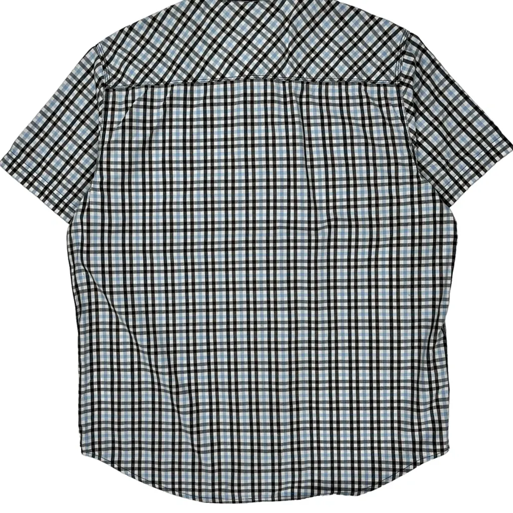Levis Checked Short Sleeve Shirt - Large Blue Cotton - Image 6