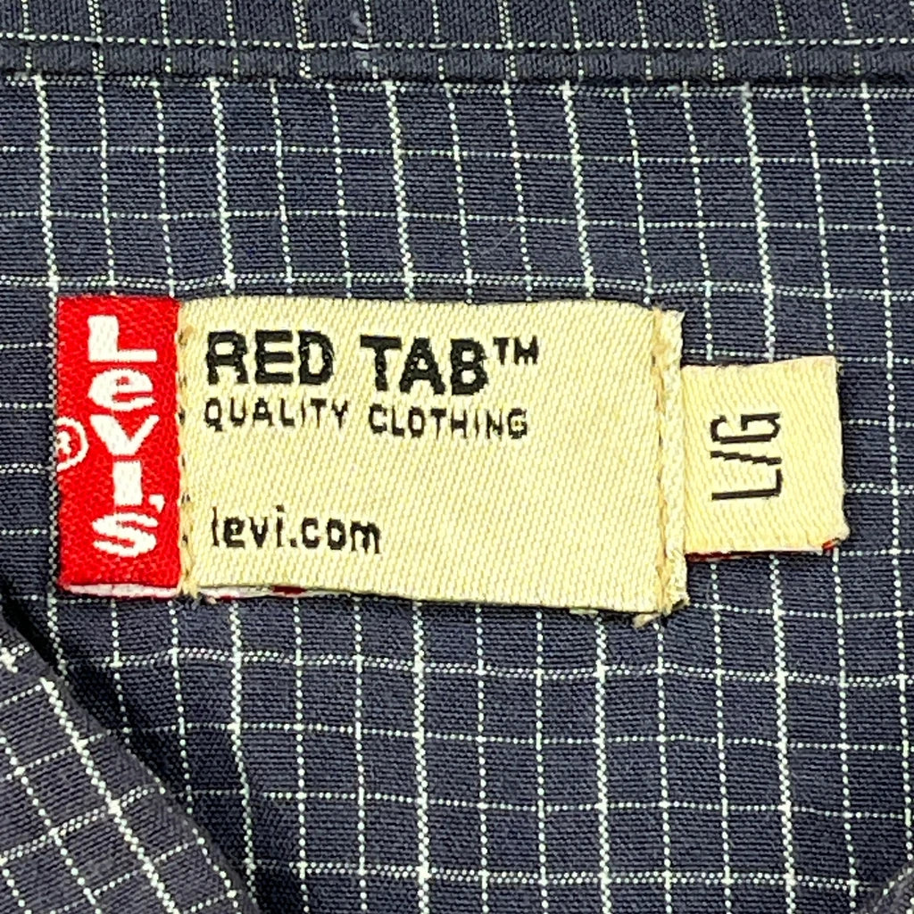 Levis Checked Short Sleeve Shirt - Large Blue Cotton - Image 3