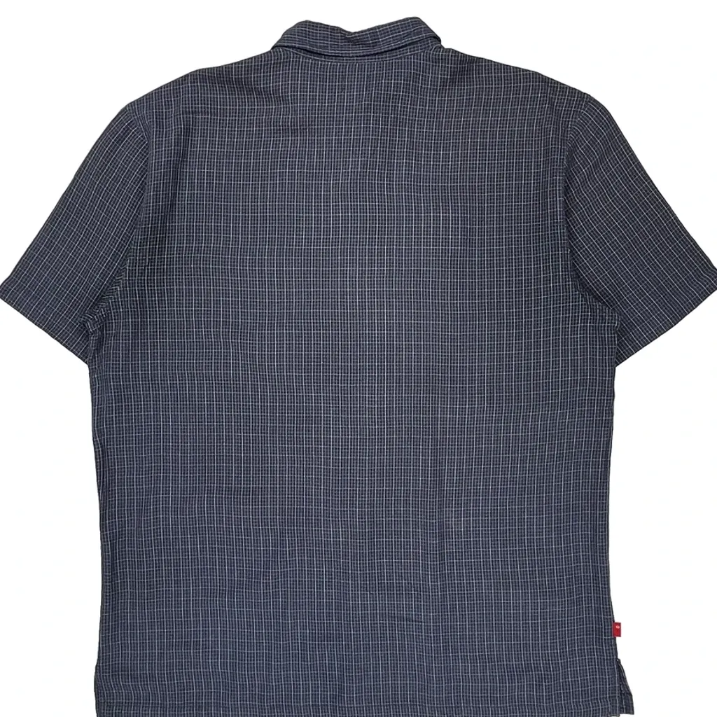 Levis Checked Short Sleeve Shirt - Large Blue Cotton - Image 7