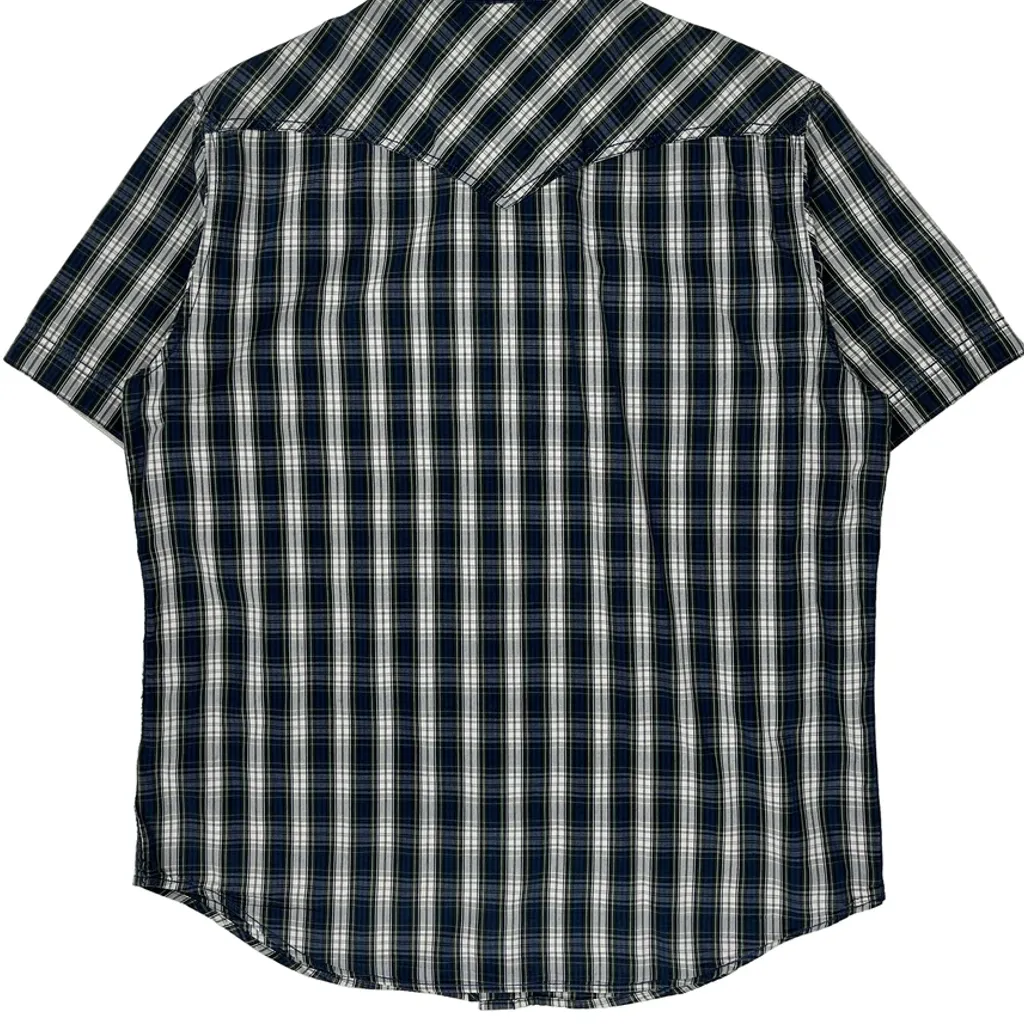 Levis Short Sleeve Shirt - Medium Blue Cotton - Image 7