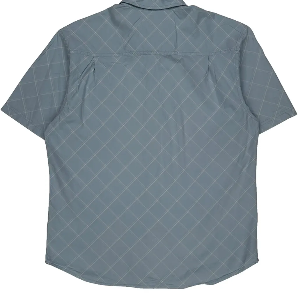 Levis Checked Short Sleeve Shirt - Small Blue Cotton - Image 7