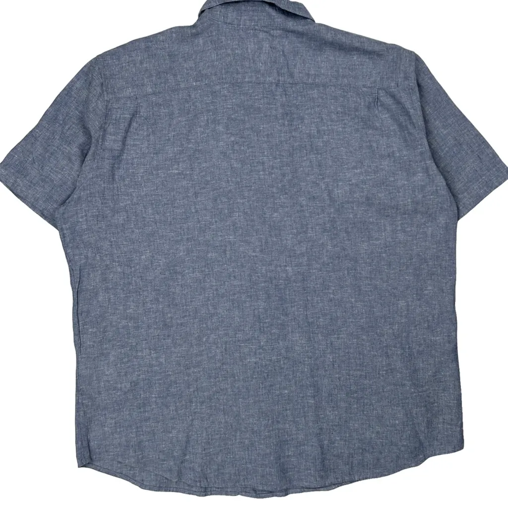 Levis Short Sleeve Shirt - XL Blue Cotton - Image 6