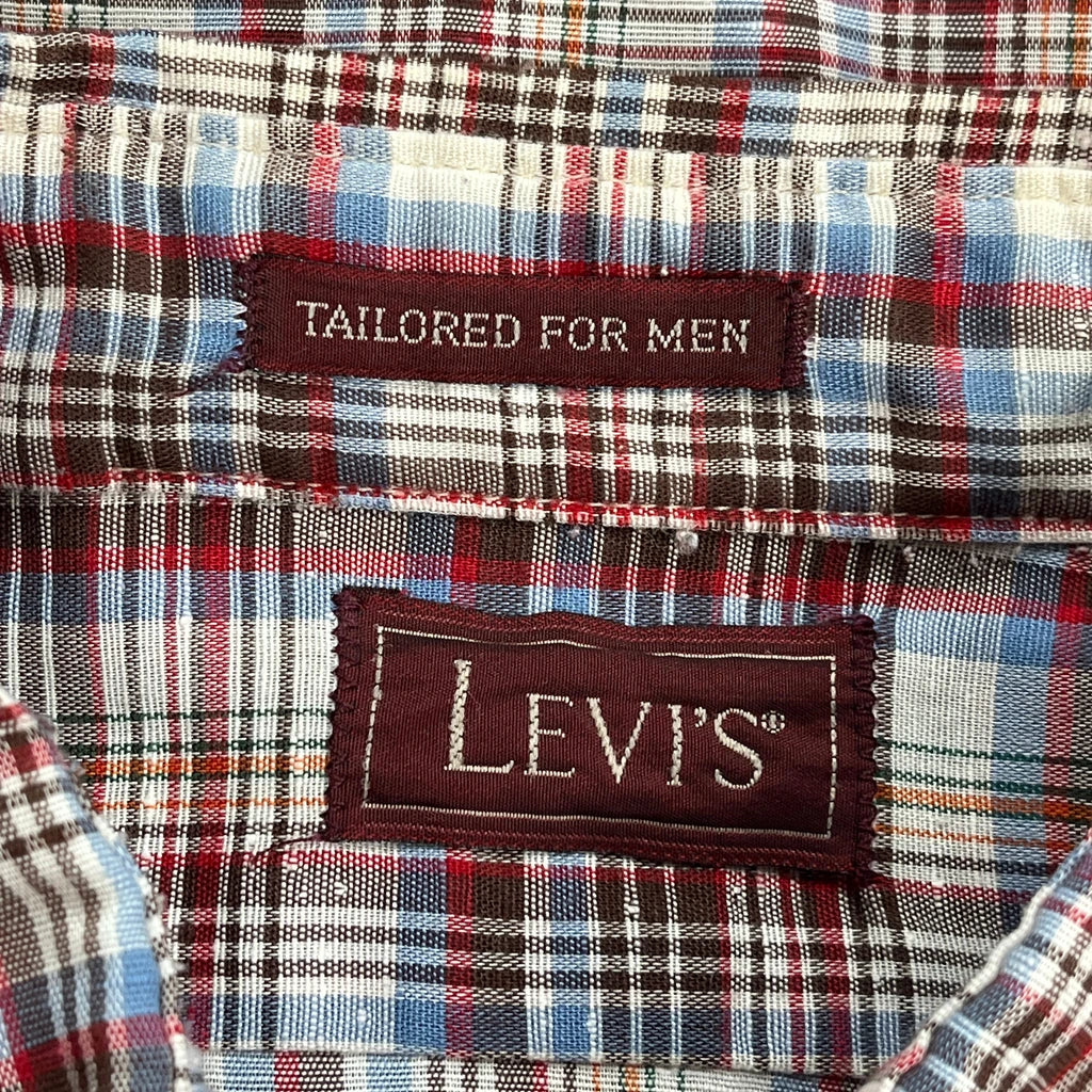 Levis Checked Short Sleeve Shirt - XL Multicoloured Cotton - Image 4