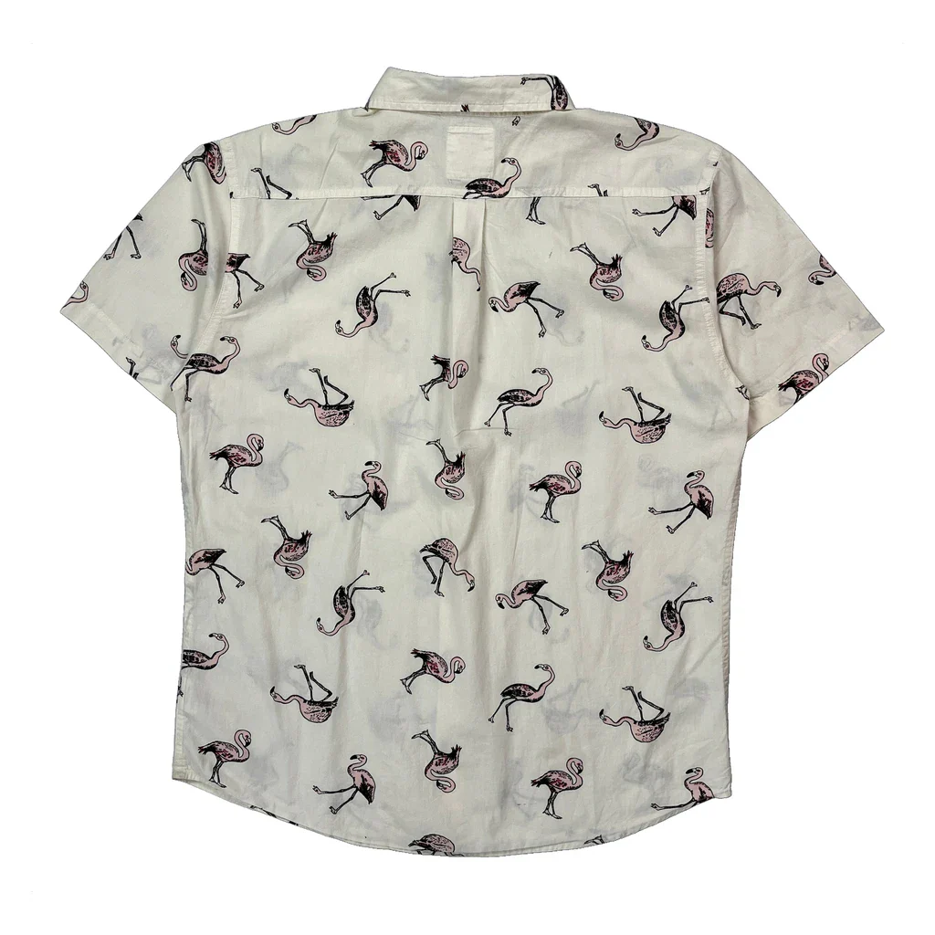 Levis Short Sleeve Shirt - Medium White Cotton - Image 2