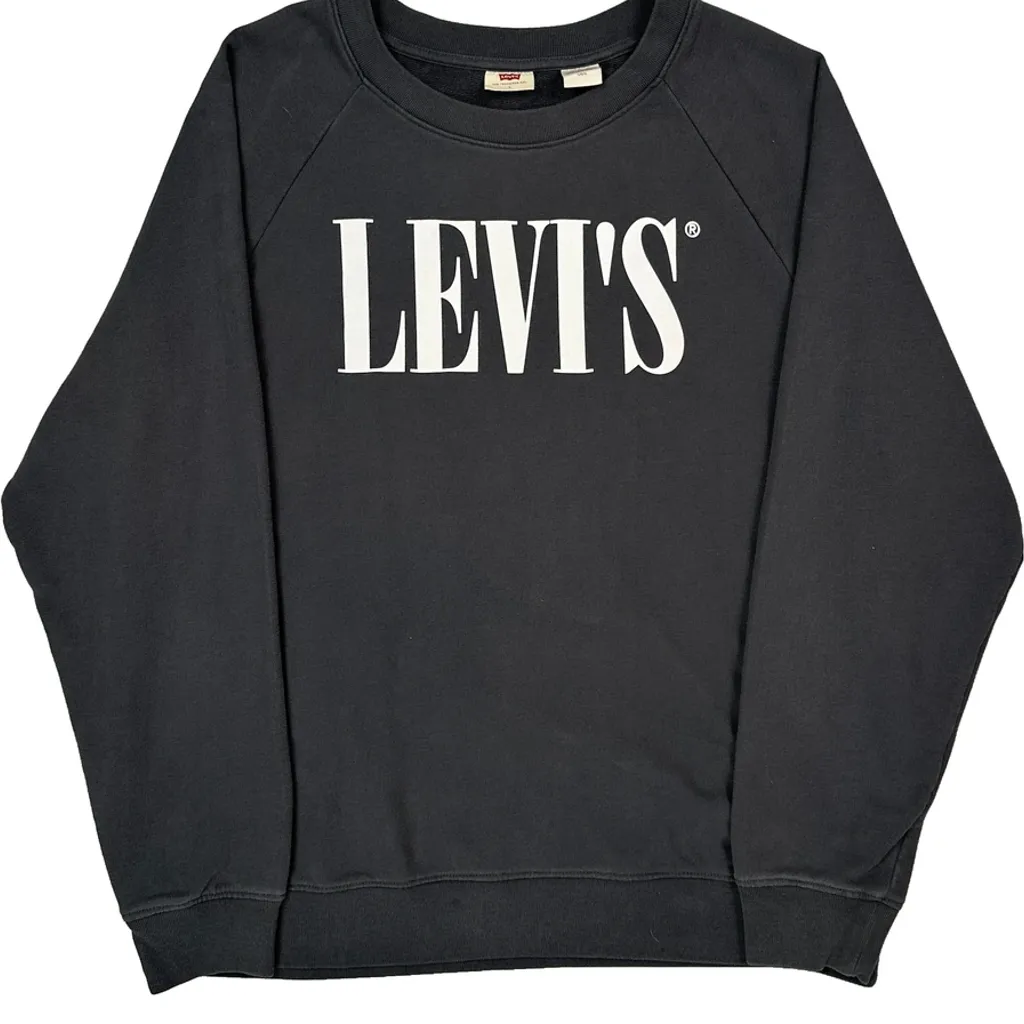 Levis Spellout Sweatshirt - Large Black Cotton - Image 5