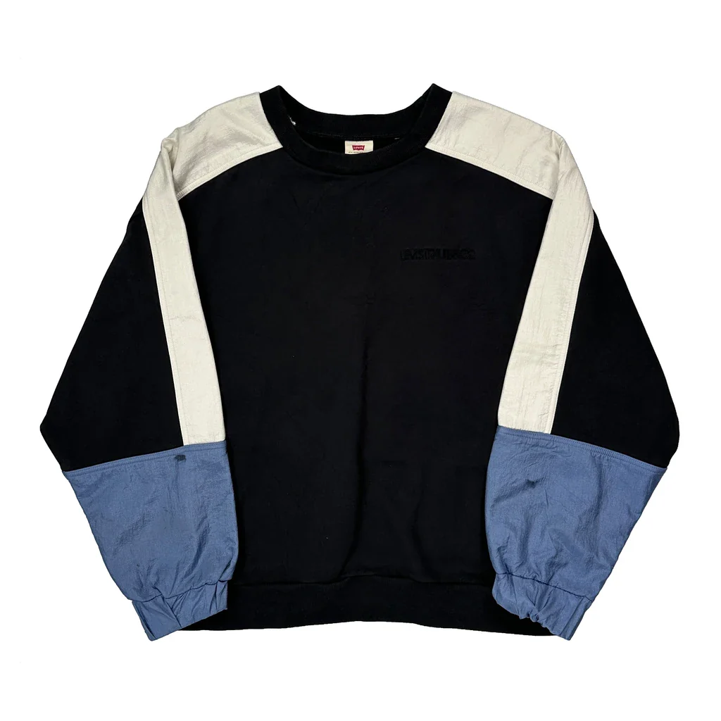 Levis Contrast Stitch Sweatshirt - Medium Black Cotton