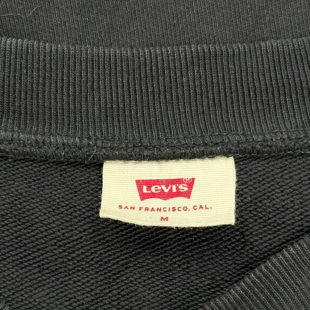 Levis Contrast Stitch Sweatshirt - Medium Black Cotton - Image 3