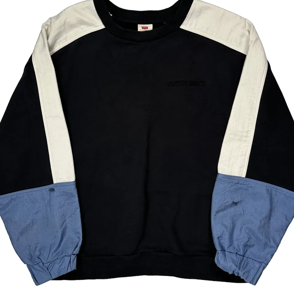 Levis Contrast Stitch Sweatshirt - Medium Black Cotton - Image 4