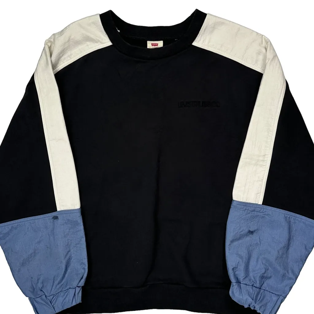 Levis Contrast Stitch Sweatshirt - Medium Black Cotton - Image 5