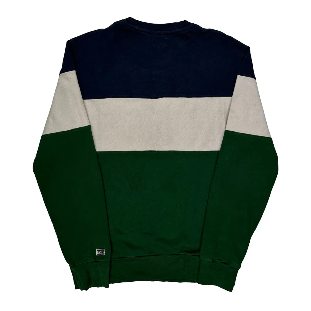Levis Spellout Sweatshirt - Medium Green Cotton - Image 2