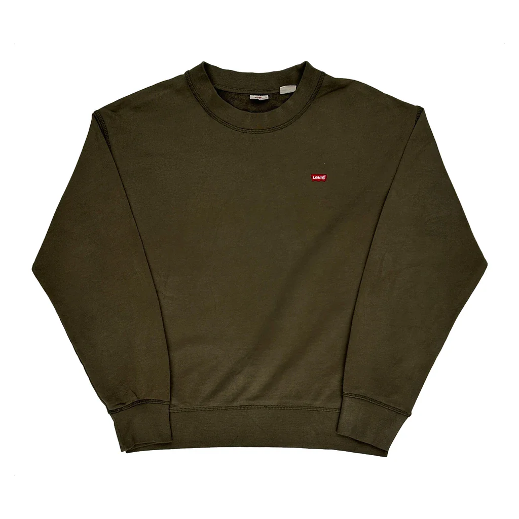 Levis Sweatshirt - Medium Green Cotton