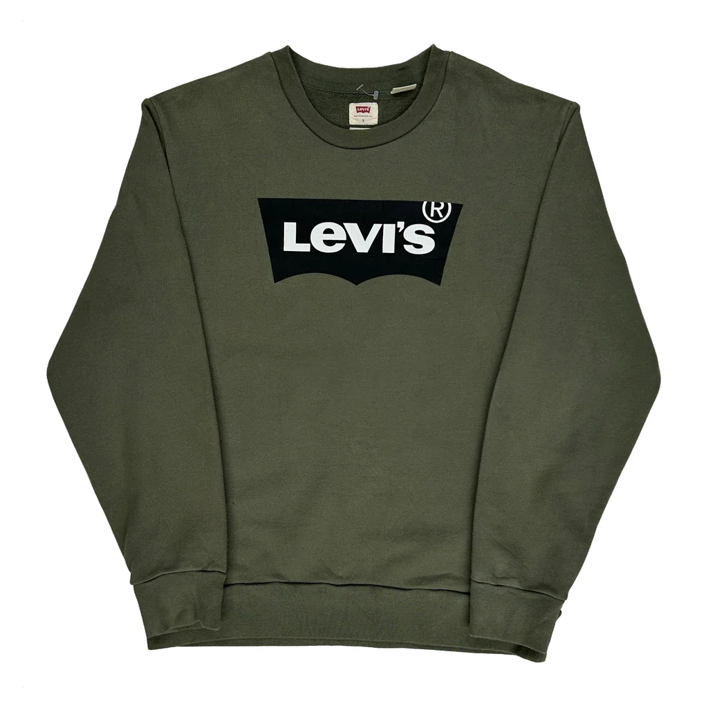 Levis Sweatshirt - Small Green Cotton