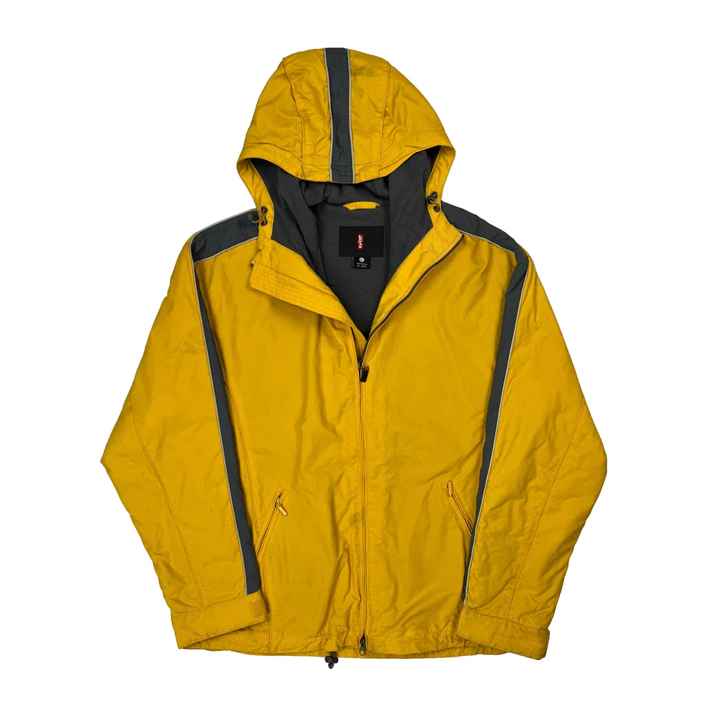 Levis Windbreaker - Large Yellow Polyester