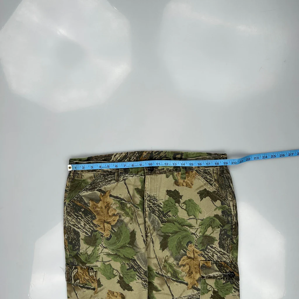 Liberty Camo Cargo Trousers - 38W 31L Green Cotton - Image 3