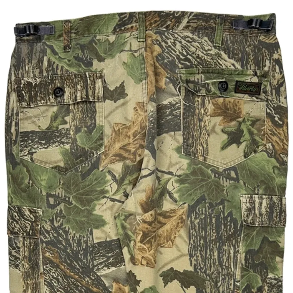Liberty Camo Cargo Trousers - 38W 31L Green Cotton - Image 7