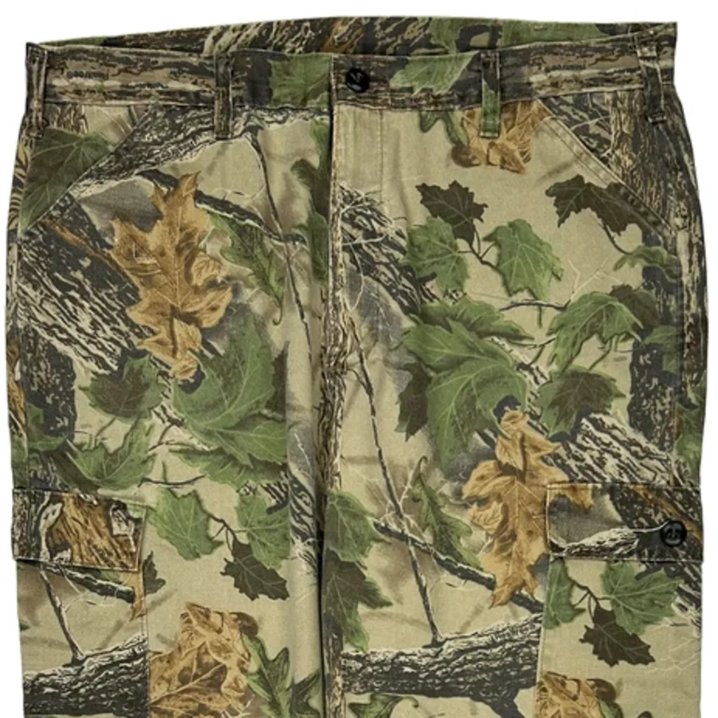 Liberty Camo Cargo Trousers - 38W 31L Green Cotton - Image 8