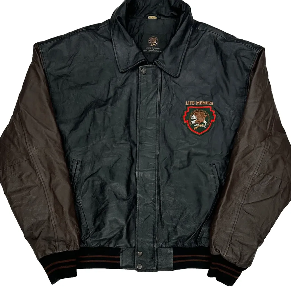 Life Member Nahc Graphic Leather Jacket - XL Black Leather - Image 5