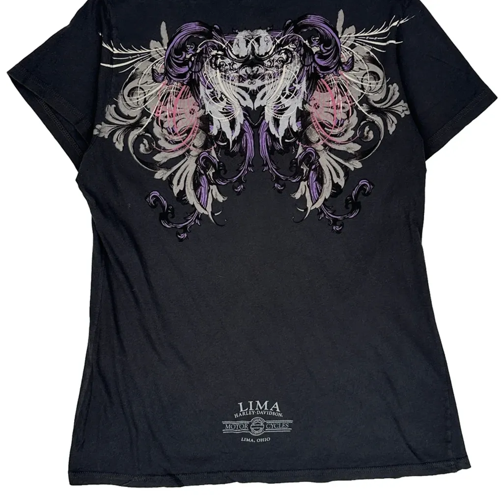Lima Harley Davidson Harley Davidson Graphic T-Shirt - Large Black Cotton - Image 7