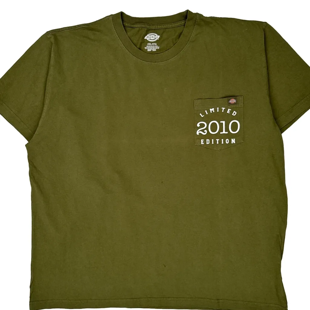 Limited Edition Dickies Graphic T-Shirt - 2XL Green Cotton - Image 4