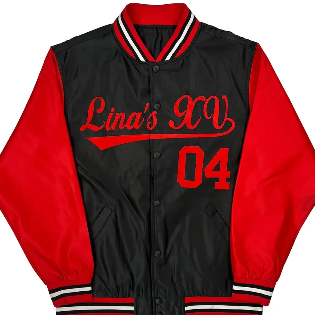 Lina'S Xv Unbranded Varsity Jacket - Small Black Polyester - Image 5